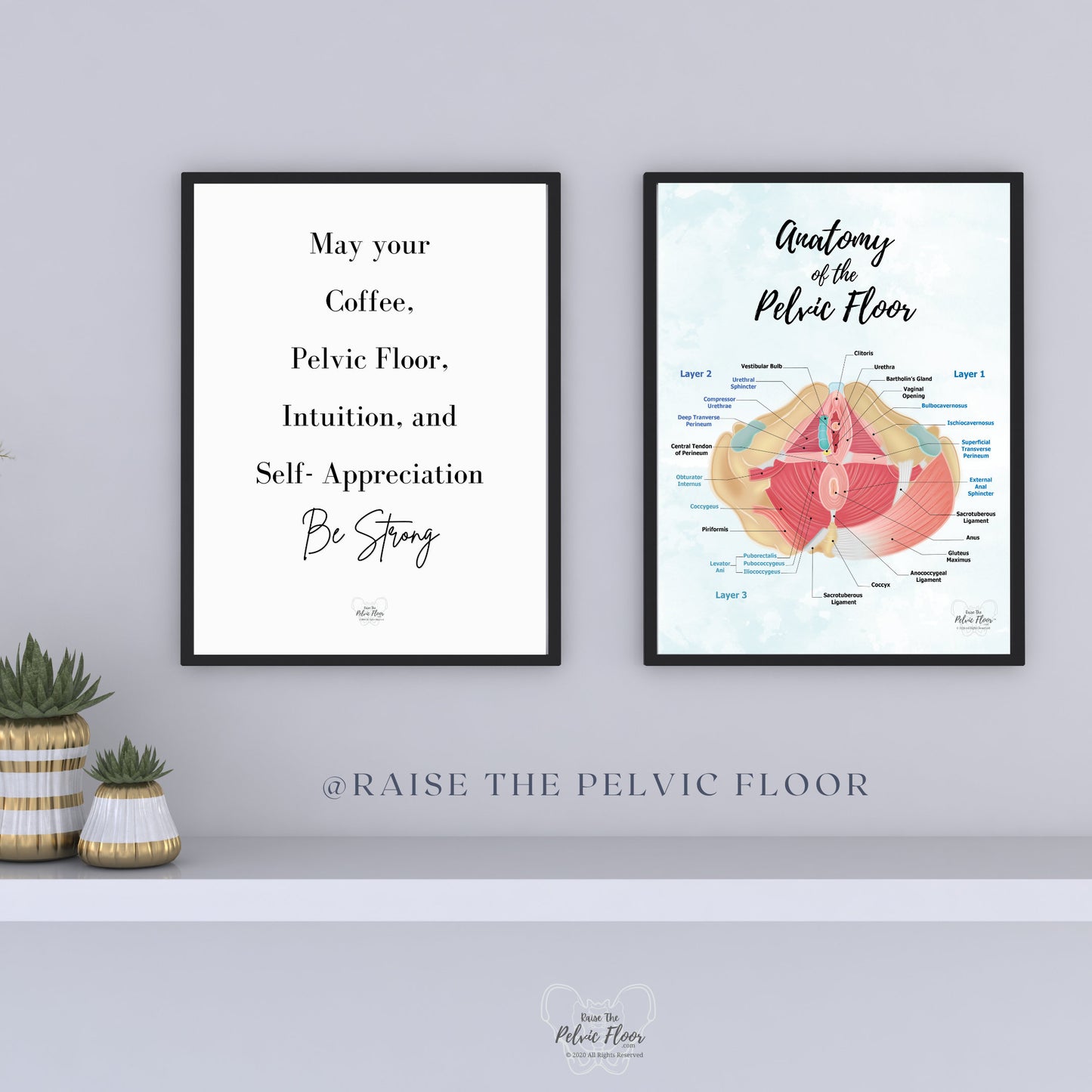 Digital Download* May Your Coffee, Pelvic Floor, Intuition, and Self-Appreciation be Strong | Fun Pelvic Floor Quote