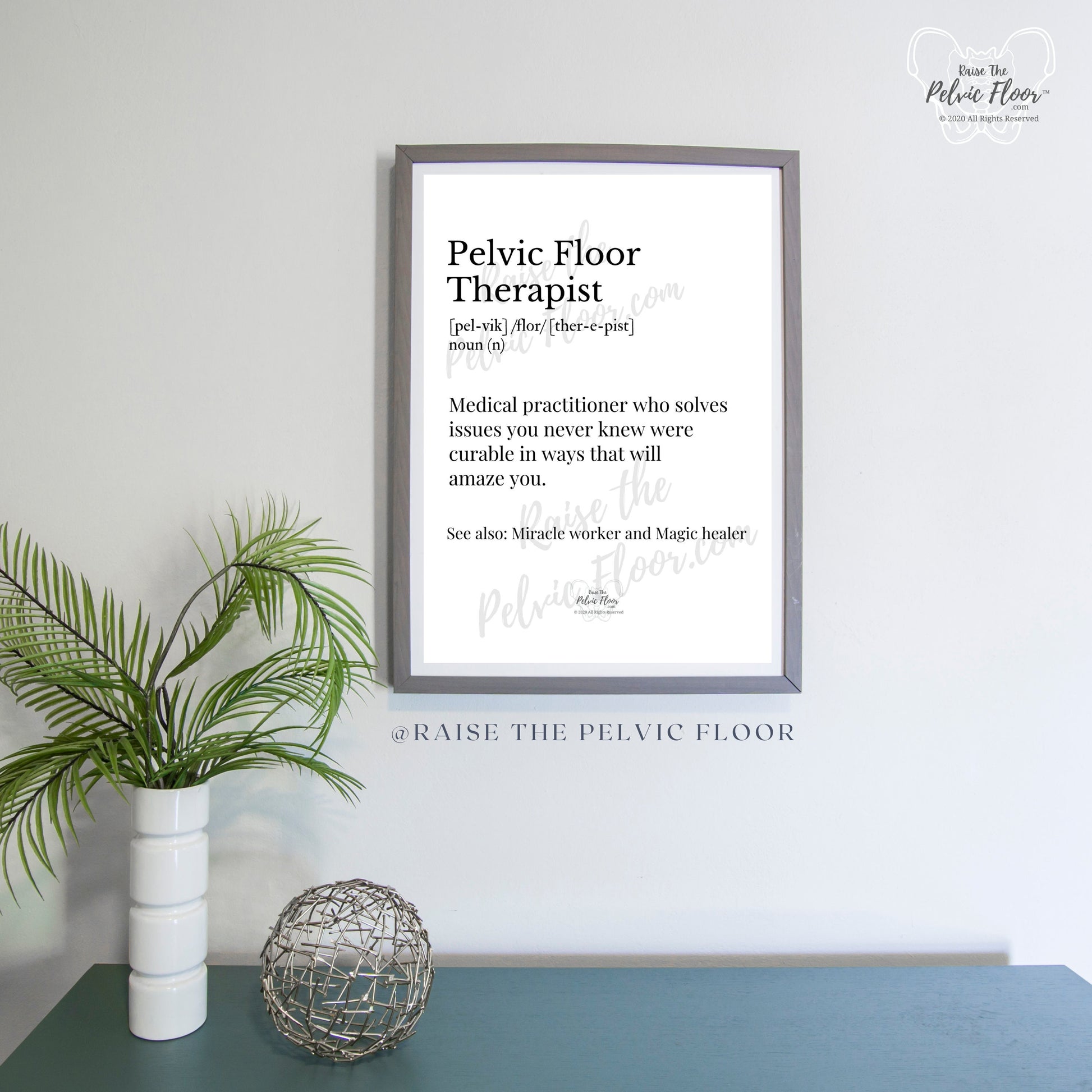 Digital Download** Pelvic Floor Therapist Definition | Perfect for occupational therapist, physical therapy assistant, pelvic health decor