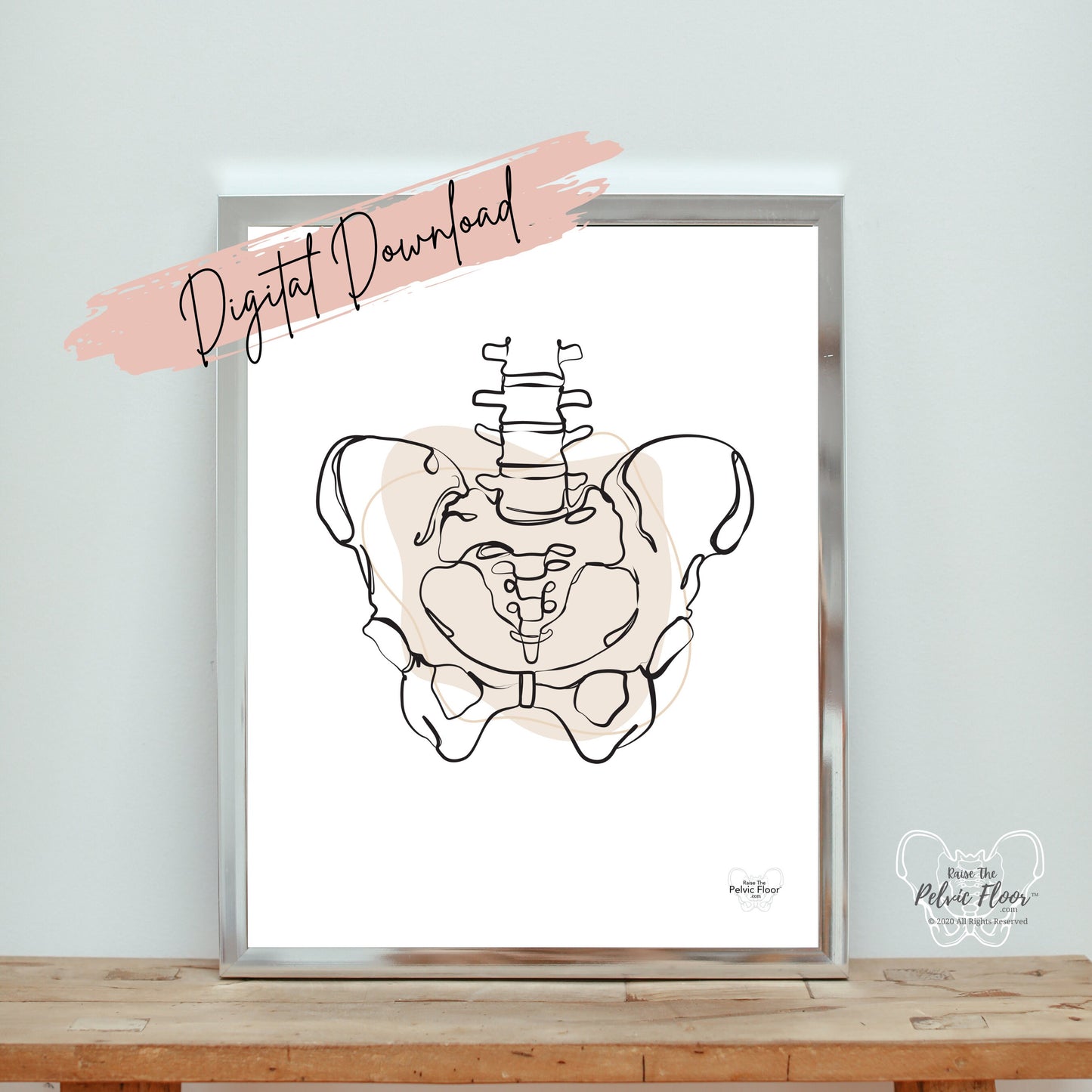 Pelvic Bones Art *Digital Download* Abstract Pelvis, Line art, Pelvic Floor Art, Medical Wall Minimalistic Anatomy Poster, Sacroiliac Joint