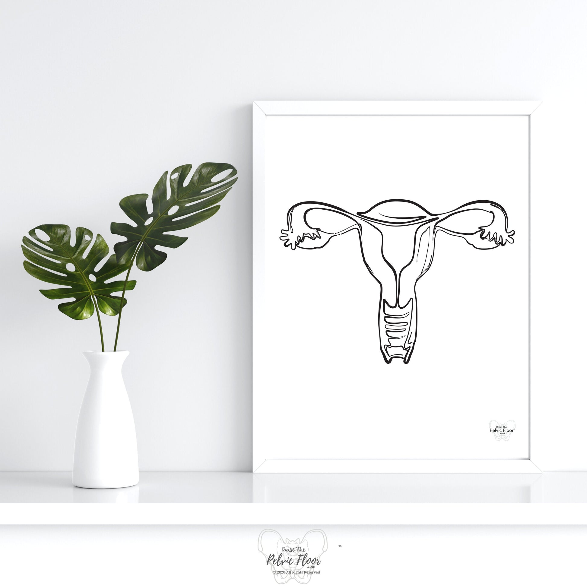 Uterus Art *Digital Download* Abstract uterus, Line art, Pelvic Floor Art, Medical Wall Art, Pelvic floor therapy, Reproductive, Ovary