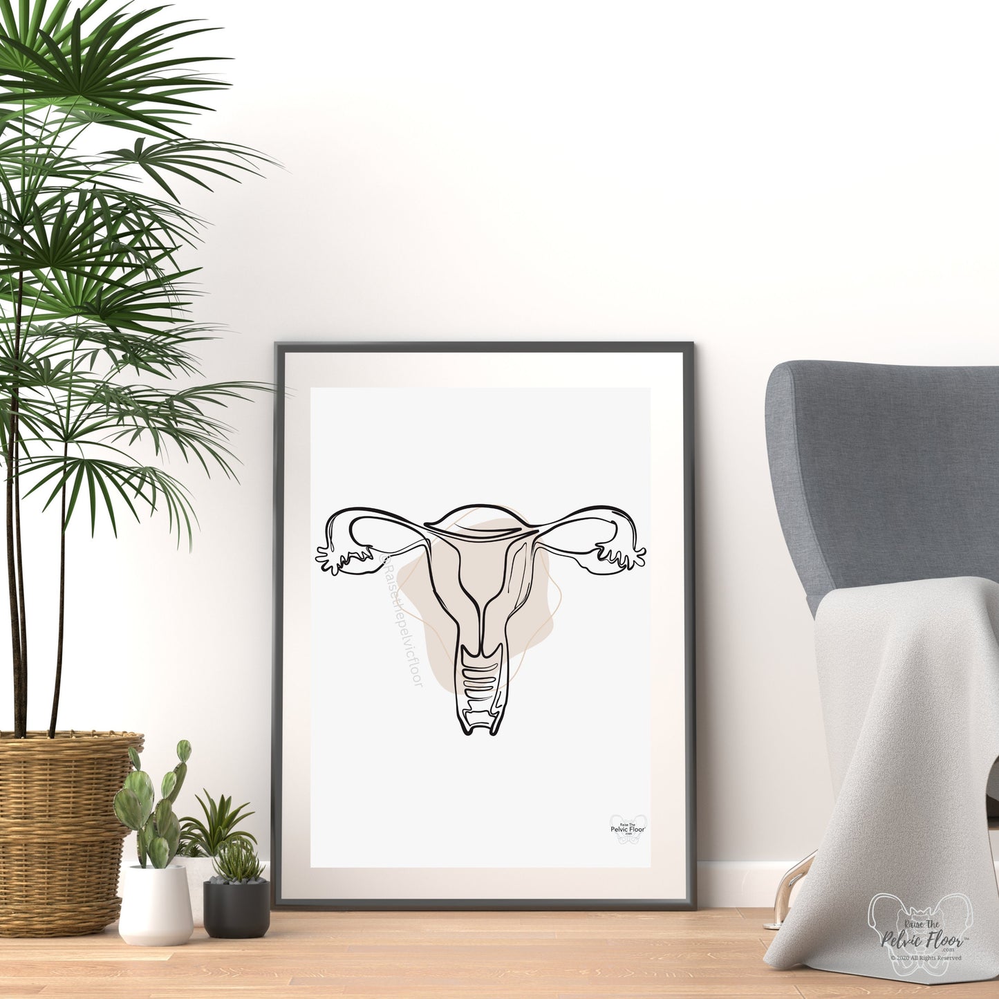 Uterus Art *Digital Download* Abstract uterus, Line art, Pelvic Floor Art, Medical Wall Art, Pelvic floor therapy, Reproductive, Ovary
